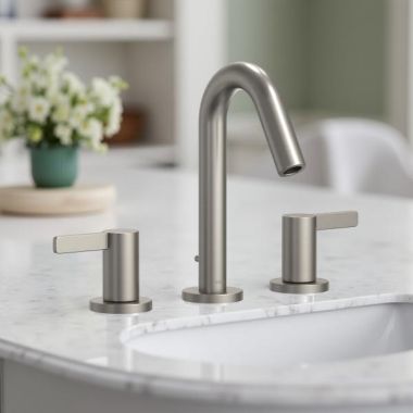 Click here to see Toto TLG11201UA#BN TOTO GF Series Two Handle Widespread Bathroom Faucet, 1.2 GPM, WaterSense, ADA, Brushed Nickel - TLG11201UA#BN