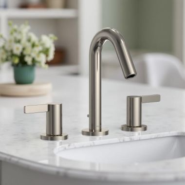 Click here to see Toto TLG11201UA#PN TOTO GF Series Two Handle Widespread Bathroom Faucet, 1.2 GPM, WaterSense, ADA, Polished Nickel - TLG11201UA#PN