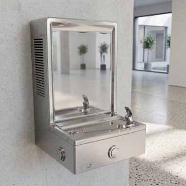Click here to see Oasis 500179 Oasis Wall Mount Water Cooler, Refrigerated, 8 GPH, ADA, Stainless Steel - PLF8SKTP (500179)