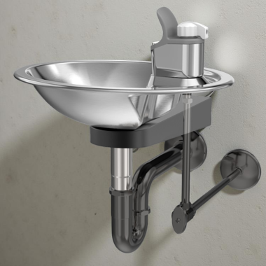 Click here to see Oasis 500290 Oasis Simulated Semi-Recessed Drinking Fountain, Wall-Mounted, Non-Refrigerated, Stainless Steel - F120 (500290)