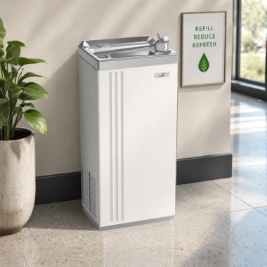 Click here to see Oasis 500301 Oasis Free Standing/Against-A-Wall Water Cooler, Refrigerated, 8GPH, Stainless Steel - PLF8FAH (500301)