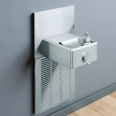 Click here to see Oasis 501096 Oasis Sensor-Operated Drinking Fountain with Mechanical Push-Button, Wall-Mounted, 8 GPH, Refrigerated, Stainless Steel - M8SBEE (501096)