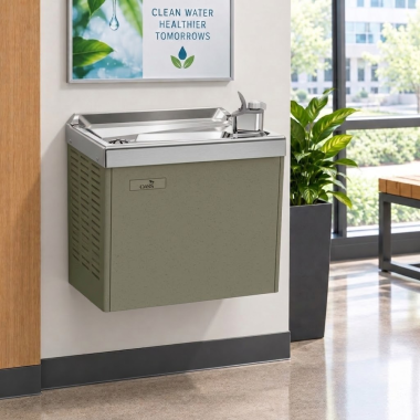Click here to see Oasis 502828 Oasis Compact On-A-Wall Drinking Fountain, Non-Refrigerated, Sandstone - PCM (502828)