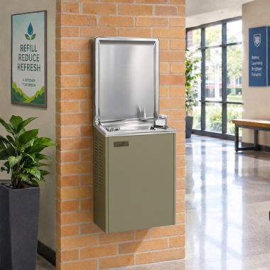 Click here to see Oasis 502921 Oasis Simulated Semi-Recessed Water Cooler, Refrigerated, 14 GPH, Sandstone - PLF14SM (502921)