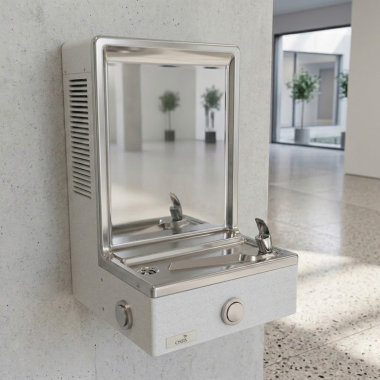 Click here to see Oasis 502946 Oasis Wall Mount Water Cooler, Refrigerated, 8 GPH, ADA, Greystone - PLF8SKTP (502946)