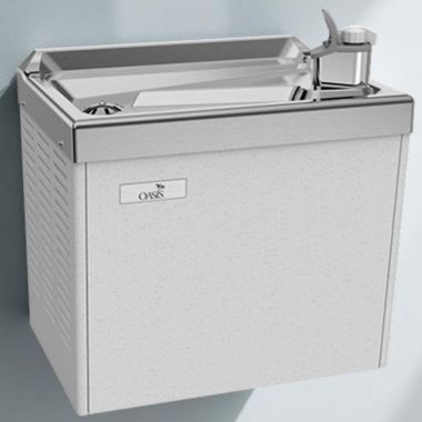 Click here to see Oasis 502949 Oasis Compact On-A-Wall Drinking Fountain, Non-Refrigerated, Greystone - PCM (502949)