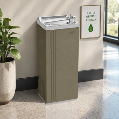 Click here to see Oasis 503064 Oasis Free Standing/Against-A-Wall Water Cooler, Refrigerated, 8GPH, Sansdstone - PLF8FAH (503064)