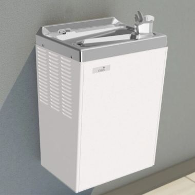 Click here to see Oasis 503294 Oasis On-A-Wall Water Cooler, Refrigerated, 14.0 GPH, Stainless Steel - P14M (503294)