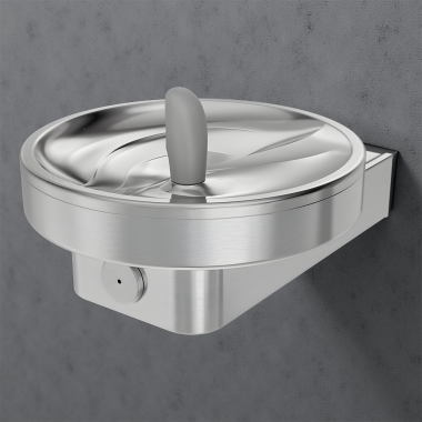 Click here to see Oasis 504584 Oasis Radii Single Drinking Fountain, Non-Refrigerated, Stainless Steel - F140R (504584)