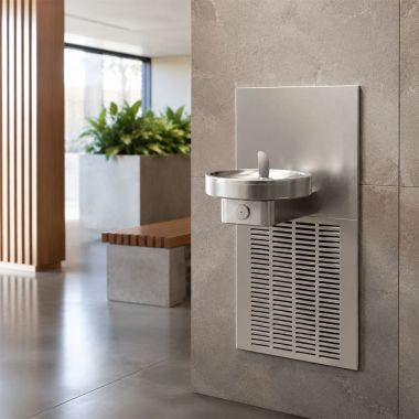 Click here to see Oasis 504607 Oasis Radii Modular Drinking Fountain, Refrigerated, 8 GPH, Stainless Steel - M8WR (504607)