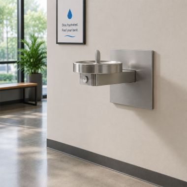 Click here to see Oasis 504630 Oasis Radii Frost Resistant Modular Drinking Fountain, Non-Refrigerated, Stainless Steel - ML110RFZ (504630)