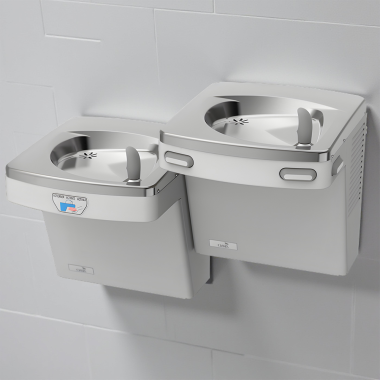 Click here to see Oasis 506670 Oasis VersaCooler II Bi-Level Drinking Fountain, Non-Refrigerated, 8.0 GPH, Greystone- PG8ACSLTM (506670)