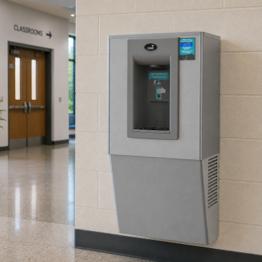 Click here to see Oasis 506866 Oasis Contactless Barrier-Free Wall-Mounted Electronic Bottle Filler, Refrigerated, Stainless Steel  - PGN8EBF (506866)