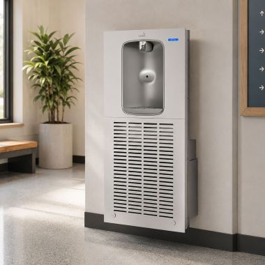 Click here to see Oasis 506990 Oasis Aqua Pointe Electronic Bottle Filler w/ QUASAR, VersaFilter III and Remedi, Refrigerated, 12 GPH, Stainless Steel - MW12F2EBQ (506990)