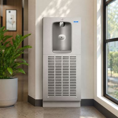 Click here to see Oasis 506991 Oasis QUASAR Electronic Bottle Filler, Surface Mounted, Non-Refrigerated, Stainless Steel - MWSMEBQ (506991)