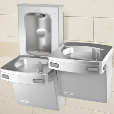 Click here to see Oasis 507325FPF Oasis VersaCooler II Bi-Level Drinking Fountain w/ Mechanical Bottle Filler, Total PFAS Filter, Refrigerated, 8 GPH, Stainless Steel - PG8FSBFSL (507325FPF)