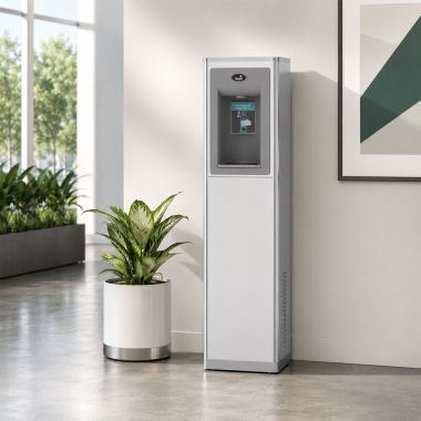 Click here to see Oasis 507197 Oasis VersaFiller Free-Standing Contactless Bottle Filler, Non-Refrigerated, Stainless Steel - PCPEBF (507197)