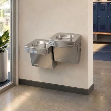 Click here to see Oasis 507373 Oasis VersaCooler II Bi-Level Drinking Fountain, Non-Refrigerated, Stainless Steel - PGF8ACSLTM (507373)