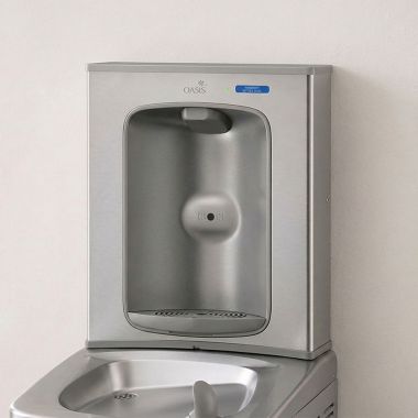 Click here to see  507003FVF Oasis VersaFiller Contactless Electronic Bottle Filler, Wall Mounted, VersaFilter III, Non-Refrigerated, Stainless Steel - PWFEBF (5070035FVF)