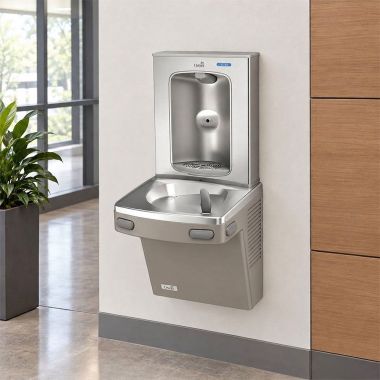 Click here to see Oasis 507048FRX Oasis VersaCooler II Single Drinking Fountain w/ Electronic Bottle Filler, Pharmaceutical Filter, Refrigerated, 8 GPH, Sandstone - PG8FEBF (507048FRX)