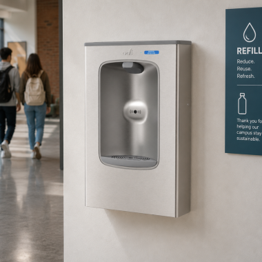 Click here to see Oasis 507187FVF Oasis VersaFiller Electronic Bottle Filler, Surface Mounted, VersaFilter III, Non-Refrigerated, Stainless Steel - PWSMFEBF (507187FVF)