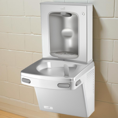 Click here to see Oasis 507308FPF Oasis VersaCooler II Single Drinking Fountain w/ Mechanical Bottle Filler, Total PFAS Filter, Refrigerated, 8 GPH, Stainless Steel - PG8FSBF (507308FPF)