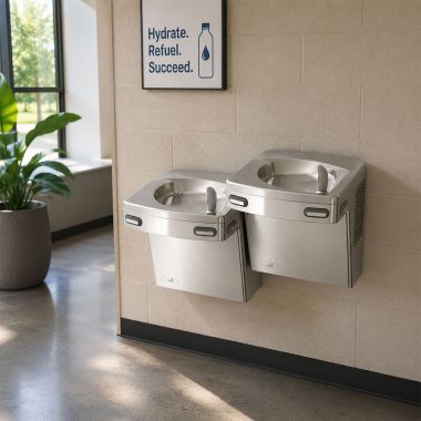Click here to see Oasis 507370FPF Oasis VersaCooler II Bi-Level Drinking Fountain, Total PFAS, Refrigerated 8 GPH, Stainless Steel - PGF8ACSL-BRB (507370FPF)