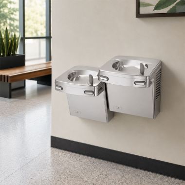 Click here to see Oasis 507370FRX Oasis VersaCooler II Bi-Level Drinking Fountain, Pharmaceutical, Refrigerated 8 GPH, Stainless Steel - PGF8ACSL-BRB (507370FRX)