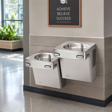 Click here to see Oasis 507370FVF Oasis VersaCooler II Bi-Level Drinking Fountain, VersaFilter III, Refrigerated 8 GPH, Stainless Steel - PGF8ACSL-BRB (507370FVF)