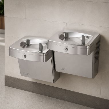 Click here to see Oasis 507435FPF Oasis VersaCooler II Vandal Resistant Bi-Level Drinking Fountain, Total PFAS Filter, Non-Refrigerated, Stainless Steel - PGVFACSL (507435FPF)