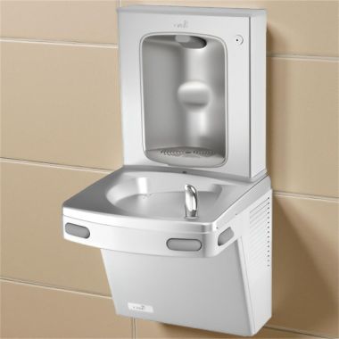Click here to see Oasis 507619FRX Oasis VersaCooler II Single Drinking Fountain w/ Mechanical Bottle Filler, Pharmaceutical, Non-Refrigerated, Stainless Steel - PGFSBF-BRB (507619FRX)