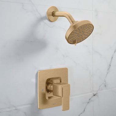 Click here to see Moen T2572EPBZG Moen Iver Posi-Temp Pressure Balancing Shower Trim, M-Pact, ADA, Bronzed Gold - T2572EPBZG