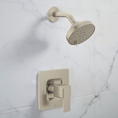 Click here to see Moen T2572NHBN Moen Iver Posi-Temp Pressure Balancing Shower Trim, M-Pact, ADA, Less Shower Head, Brushed Nickel - T2572NHBN