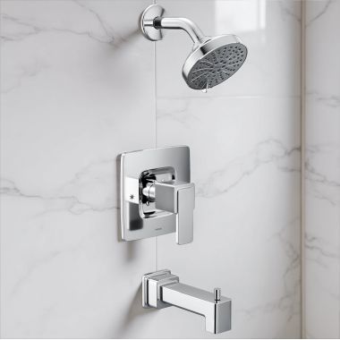 Click here to see Moen T2583NH Moen Iver Posi-Temp Tub and Shower Trim, 1.75 GPM, WaterSense, ADA, Less Showerhead, Chrome - T2583NH
