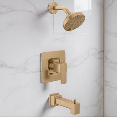 Click here to see Moen T2583NHBZG Moen Iver Posi-Temp Tub and Shower Trim, 1.75 GPM, WaterSense, ADA, Less Showerhead, Chrome - T2583NHBZG