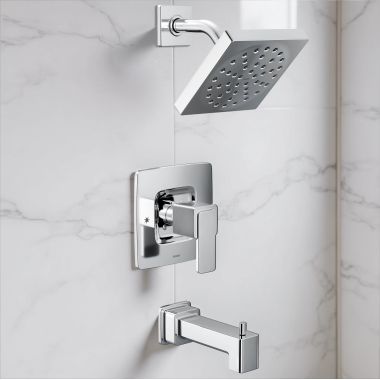 Click here to see Moen T2683EP Moen Iver POSI-TEMP Tub and Shower Trim, 1.75 GPM, WaterSense, ADA, Chrome - T2683EP