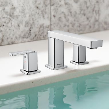 Click here to see Moen T682 Moen Iver Two-Handle Roman Tub Faucet Trim, ADA, Chrome - T682