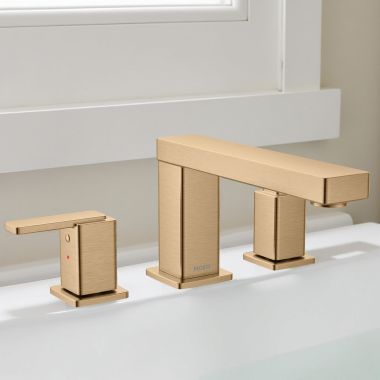Click here to see Moen T682BZG Moen Iver Two-Handle Roman Tub Faucet Trim, ADA, Bronzed Gold - T682BZG