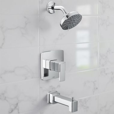 Click here to see Moen UT2583EP Moen Iver M-Core 2 Tub and Shower Trim with Pressure Balance Cartridge, ADA, 1.75 GPM, Chrome - UT2583EP