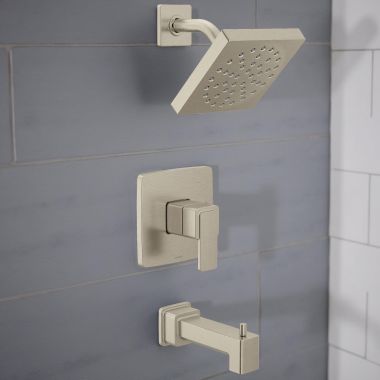 Click here to see Moen UT2683EPBN Moen Iver M-Core 2 Series Tub and Shower Trim, ADA, 1.75 GPM, Brushed Nickel - UT2683EPBN
