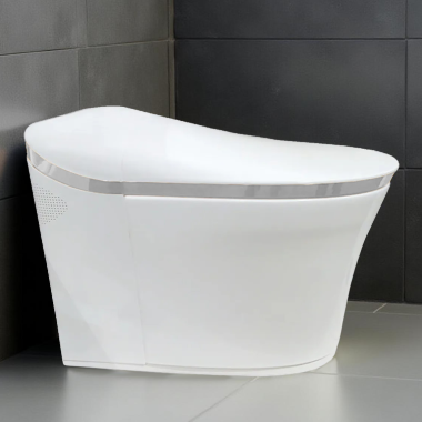 Click here to see  K-77795-0BN Kohler Eir One-Piece Elongated Smart Toilet, Dual-Flush, White with Brushed Nickel Trim -K-77795-0BN