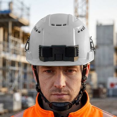 Click here to see Milwaukee 48-73-1364C Milwaukee BOLT Front-Brim Vented Safety Helmet w/ IMPACT ARMOR Liner, Type 2 Class C, White - 48-73-1364C