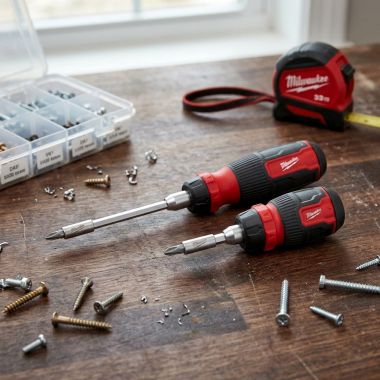 Click here to see Milwaukee 48-22-2905 Milwaukee 14-in-1 Ratcheting Multi-Bit and 8-in-1 Ratcheting Compact Multi-bit Screwdriver Set, 2 Pieces - 48-22-2905