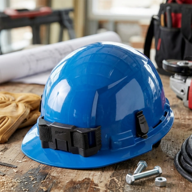 Click here to see Milwaukee 48-73-1104C MILWAUKEE 48-73-1104C BOLT BLUE FRONT BRIM HARD HAT W/4PT RATCHETING SUSPENSION (USA)- TYPE