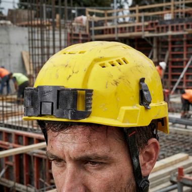 Click here to see Milwaukee 48-73-1352 MILWAUKEE 48-73-1352 BOLT YELLOW VENTED SAFETY HELMET W/ IMPACT ARMOR LINER (USA)- TYPE 2,