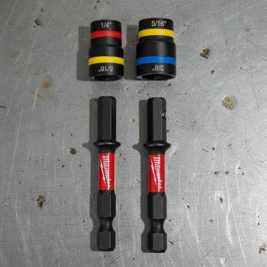 Click here to see Milwaukee 49-66-4565 Milwaukee 2-Piece SHOCKWAVE Impact Duty QUIK-CLEAR 2-in-1 Magnetic Nut Driver Set - 49-66-4565