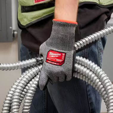 Click here to see Milwaukee 48-73-7151 Milwaukee Cut Level 5 High-Dexterity Nitrile Dipped Gloves, Gray, Medium - 48-73-7151