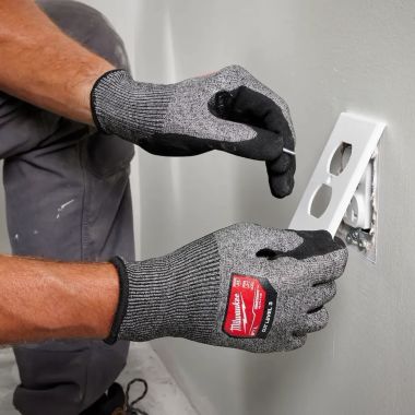 Click here to see Milwaukee 48-73-7134 Milwaukee Cut Level 3 High-Dexterity Nitrile Dipped Gloves, Gray, 2XL - 48-73-7134
