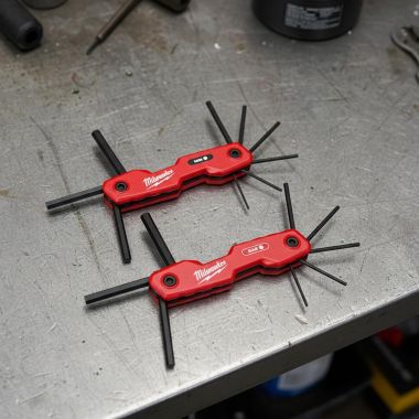 Click here to see Milwaukee 48-22-2183 Milwaukee Ergonomic 17-Key Folding SAE/Metric Hex Key Sets, 2 pieces - 48-22-2183