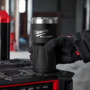 Click here to see Milwaukee 48-22-8392B Milwaukee PACKOUT 20 oz. Tumbler with All-Day Hot and Cold Retention, Black - 48-22-8392B